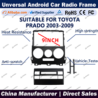 Cadre GPS de voiture en gros pour TOYOTA PRADO 2003-2009, cadre de panneau stéréo audio de voiture, cadre de façade pour lecteur DVD de voiture, cadre d'autoradio Android