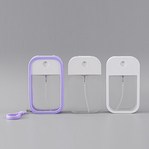 Xách tay tay khử trùng Keychain chủ thẻ vuông nhựa phun chai Mist tái sử dụng mỹ phẩm container với Silicone Bìa - Product Image 4