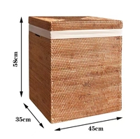 Vente en gros de paniers de rangement en rotin naturel faits à la main au Vietnam, boîtes de rangement pour la décoration de la maison, paniers à linge