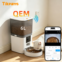 Nouvel arrivage : Distributeur automatique de nourriture pour animaux de compagnie intelligent 6L 5G WiFi avec caméra 1080P et bol en acier inoxydable pour chats et chiens