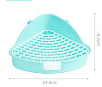 Haute capacité non collée merde pipi bac à litière animal de compagnie triangle toilette animal mini toilette