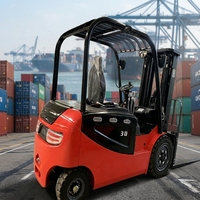 Forklift Listrik Chinaway Terlaris Kapasitas 3 Ton Baterai Asam Timbal Penggeser Samping Hidrolik Ban Solid Buatan Cina