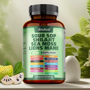 Cápsulas <span class=keywords><strong>de</strong></span> Guanábana, Mezcla Herbal 24 en 1 - Incluye Graviola, Shilajit, Musgo Marino, Melena <span class=keywords><strong>de</strong></span> León, Cúrcuma, Ashwagandha, <span class=keywords><strong>Miel</strong></span> <span class=keywords><strong>de</strong></span> Manuka - Product Image 1
