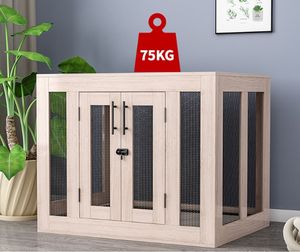 Usine vente amovible pliant en bois robuste fil métallique chat maison chien <span class=keywords><strong>cage</strong></span> chenil meubles - Product Image 4