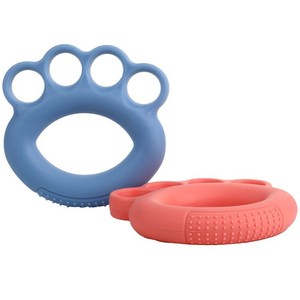 Mordedor de silicona con forma de pata de bebé, chupete rosa y morado para masaje de encías e alivio de la dentición en bebés - Product Image 2