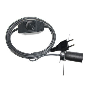 Cable de Alimentación Aprobado por SAA de Australia H03VVH2-F 0.75mm² con Interruptor Regulador de Intensidad, Portalámparas E14 E26 E27 para Lámpara de Sal - Product Image 1