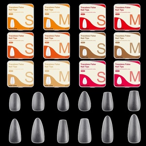 100 Uñas Postizas Transparentes en Forma de Trapezoide, Ultra Finas, Graduadas, para Uñas Almendradas, Ovaladas y Coffin - Product Image 5