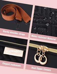 Bolsa de Aseo Versátil con Correa de Hombro Desmontable, Bolsa de Poliéster con Compartimento para Maquillaje y Joyas para Viajes y Uso Diario - Product Image 5