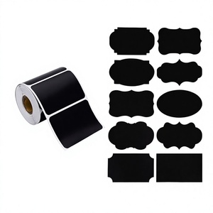 Etiquetas Adhesivas Negras para Pizarra, Resistentes al Agua, para Especias de Cocina, Frascos y Botellas del Hogar - Product Image 4