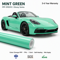 Film de protection de véhicule (PPF) en TPU aliphatique de la série Crystal Vert Menthe, auto-réparant, anti-jaunissement, hydrophobe, vente en gros, coloré