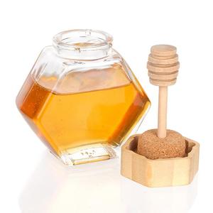 Pot De <span class=keywords><strong>Miel</strong></span> En Verre Vide De 250g <span class=keywords><strong>500g</strong></span> Hexagone De Qualité Alimentaire Pot De <span class=keywords><strong>Miel</strong></span> Avec Couvercle En Bambou Louche En Bois Pour Le Stockage De Ruche De Sirop De <span class=keywords><strong>Miel</strong></span> - Product Image 4