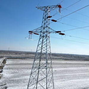 Torre de acero galvanizado Suministros de equipos de telecomunicaciones Ángulo Material de acero Línea de transmisión Torres de línea eléctrica