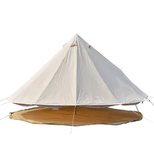 Tent Outdoor 3M 4M 5M 6M 7M New Design Outdoor Canvas Bell Tent 2 Door Canvas Bell Tent For Sale