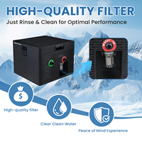 Qilong Mini Compresseur de pompe à moteur 0,3 CV, Refroidisseur à eau froide de nouvelle conception, 220V R410A, Refroidisseur à recirculation pour bain de glace et spa 1