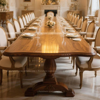 Table à manger pour 20 personnes, style baroque français, table à manger extra-longue, 12 places, 16, 18, personnalisation de grandes tables à manger familiales