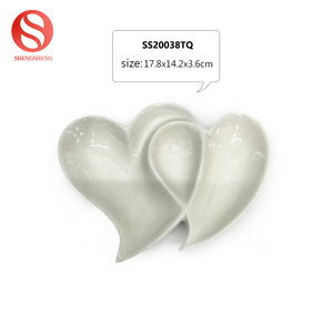 Ceramic White Dove bird design jewelry display plate earrings necklace ring tray - Product Image 4