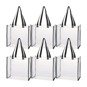 2023 New Design Factory Outlet Waterproof Transparent Plastic Tote Bags Summer Travel PVC Beach Bag