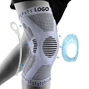 2021 Nieuwe Non-Slip Siliconen Running Knie Brace Compressie Mouw Knie Ondersteuning Voor Sport Kniegewricht Bescherming