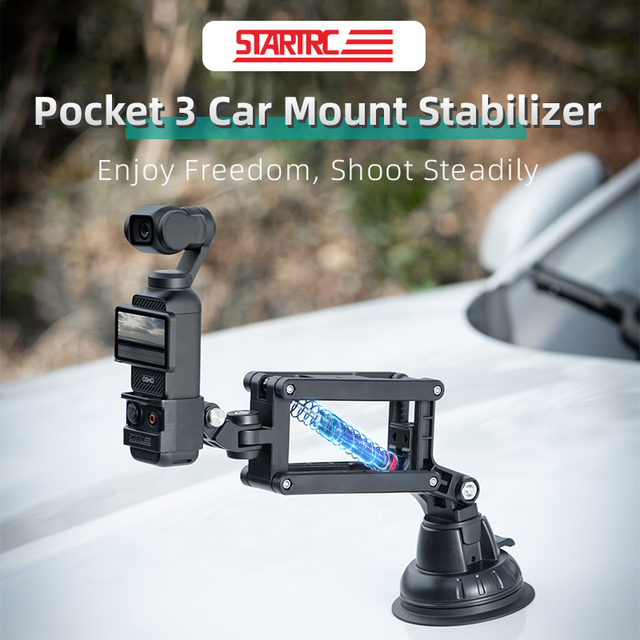 STARTRC Suction Cup Car Mount Windshield Dashboard Holder Camera Mounted Photography Stabilizer for Sports Cameras Action Camera