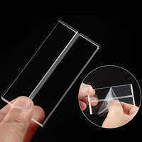 Portacarteles de acrílico transparente de doble cara, soporte de exhibición tipo carpa de mesa, soporte para letreros con ranura para menús, números de mesa, tarjetas de lugar navideñas