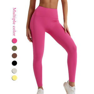 Étirement à quatre voies sans transparence peau nue femme Gym contrôle du ventre Leggings <span class=keywords><strong>de</strong></span> yoga vierges - Product Image 1