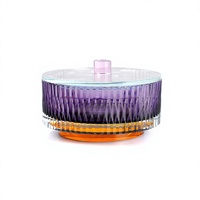 Pot à bonbons en verre ambré taillé avec couvercle, motif diamant, pour décoration d'intérieur arabe, pot de rangement de luxe, décoration de table, récipient à collation, cadeau