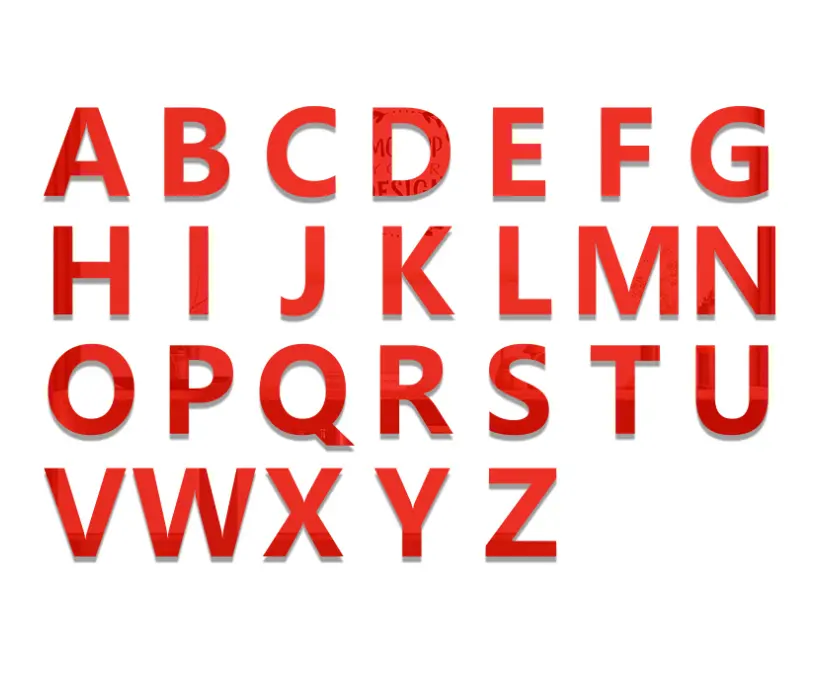 Stensil kue huruf alfabet pemukul kue angka plastik dengan A-Z