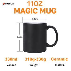Tasses en céramique grès vierges de 11 oz, personnalisables par sublimation, à changement de couleur magique, pour personnalisation de votre LOGO, photos et images, revêtement minimaliste - Product Image 2