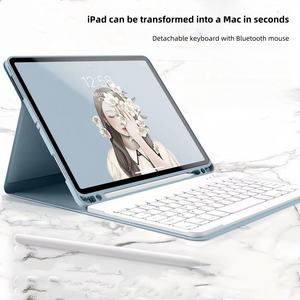 เคสคีย์บอร์ดสำหรับ iPad  วัสดุหนัง PU  ใช้ได้กับ iPad Mini 6 และ iPad Pro ขนาด 10.2 นิ้ว และ 12.9 นิ้ว รุ่น 11 นิ้ว - Product Image 3