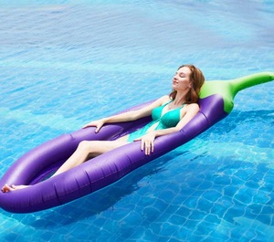 Aubergine violette Air hamac <span class=keywords><strong>matelas</strong></span> <span class=keywords><strong>plage</strong></span> Sport aquatique piscine gonflable flotteurs pour adultes lit d'air gonflable - Product Image 3