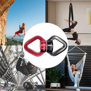 Mosqueton d'escalade en aluminium aéronautique durable avec logo personnalisé, 30KN, pivotant à 360 degrés, avec lien de connexion - Product Image 6