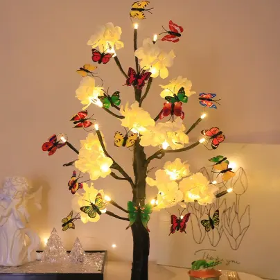 Hot Sale Led Flower Table Lamp Bonsai Tree Light Night Light For Wedding Christmas Home Decoration