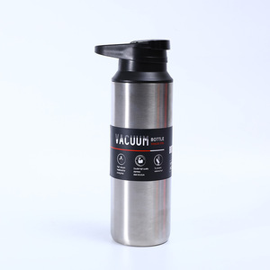 Bouteille d'eau sport isotherme à double paroi en acier inoxydable avec couvercle - Product Image 3