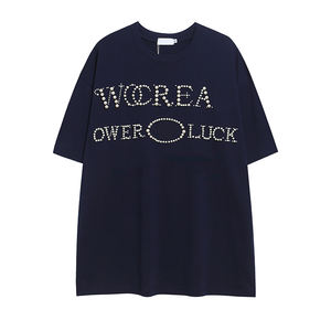 Camiseta Unisex de Alta Calidad Personalizada con Logotipo de Perlas de Burbuja 3D, 100% Algodón, 180 Gsm, Corte Holgado - Product Image 2