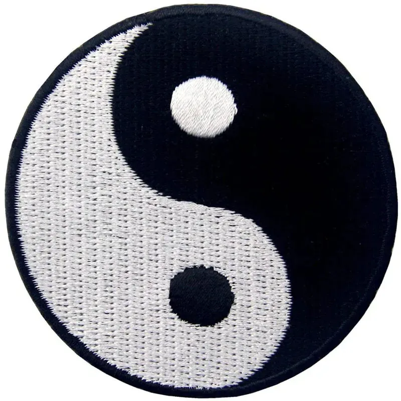 Chinesisches Taoismus-Symbol YinYang besticktes Abzeichen-Patch