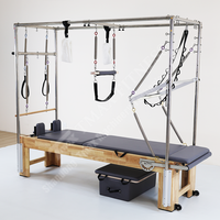 Cama de Pilates Tmax con Torre de Madera de Roble, Reformer de Pilates Profesional Económico con Resortes Alemanes, Certificado CE ISO