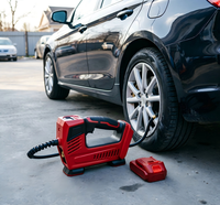 Compresseur d'air portable 12V en plastique, gonfleur rapide de pneus, batterie au lithium 72W, charge rapide PD, jauge de pression numérique