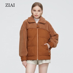 Prix d'usine Vente en gros <span class=keywords><strong>Manteau</strong></span> parka <span class=keywords><strong>matelassé</strong></span> de couleur contrastée Veste bouffante pour femme <span class=keywords><strong>Manteau</strong></span> <span class=keywords><strong>matelassé</strong></span> patchwork en laine de mouton verte - Product Image 4