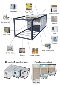 Capannone Prefabbricato Rettangolare per <span class=keywords><strong>Giardino</strong></span>, <span class=keywords><strong>Ufficio</strong></span>, Palestra, Hotel, Campo, Isolato, Traspirante, Smontabile - Product Image 5