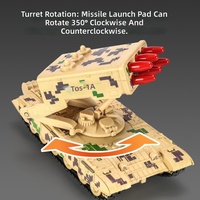 Tank militaire en métal moulé sous pression à l'échelle 1:35, lance-roquettes TOS-1A, jouet pour enfants avec fonction de pulvérisation, lumière et musique, voiture à rétrofriction