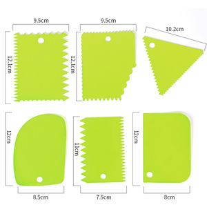 Grattoir à gâteau 6 pièces kit de cuisson pâte farine coupe-gâteau grattoir à crème multi-taille grattoir à gâteau pâtisserie outils de cuisson - Product Image 4