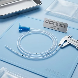 Tubo de Alimentación de Silicona Veterinaria Profesional, Diseño de Punta Cerrada Atraumática, Tubo NG para Mascotas, para Hospital Veterinario - Product Image 2