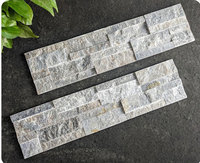 Carreaux muraux extérieurs en porcelaine grise 3D pour revêtement mural extérieur, pierres naturelles pour mur extérieur de maison