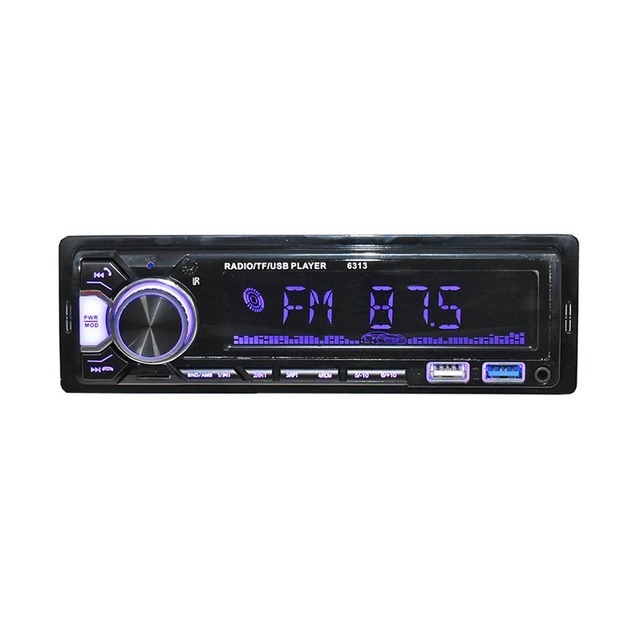 12V Single Din Colorful Flashing Led Lights Car MP3 Player LCD Display Custom FM Radio Car Audio with Dual USB