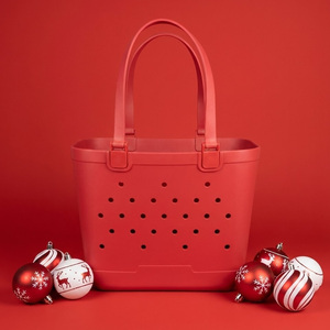 Sac Croc avec logo personnalisé, avec trous, imperméable, EVA personnalisé, été, pour femmes, sac à main, sac fourre-tout XL, sac de plage en silicone, vente en gros - Product Image 3