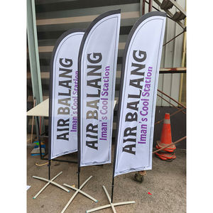 Op maat bedrukte veren-vormige vlaggen reclame promotie wimpel logo strandvlaggen banners - Product Image 1