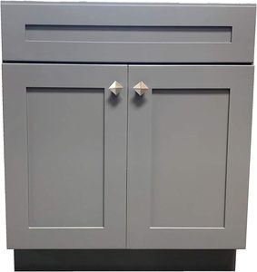 Offre Spéciale <span class=keywords><strong>30</strong></span> "de large x 21" de profondeur nouveau gris Shaker simple évier salle de bain vanité <span class=keywords><strong>base</strong></span> armoire laqué mat panneau de porte gris mélamine - Product Image 2