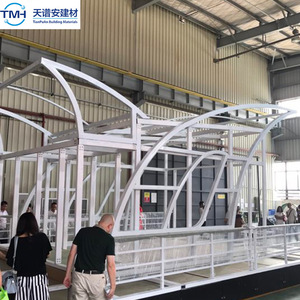Steel Frame Carport Peak <b>Roof</b> Powder Coated Customized Waterproof For School Garage Installation - Product Image 3