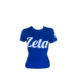 เสื้อยืดแขนสั้นผ้าแคนวาสระบายอากาศสีสันสดใสสำหรับผู้หญิง สไตล์ลำลอง คอสูง ทรงหลวม รุ่น Zeta 1920 แขนผ้าเชนิลล์ - Product Image 2