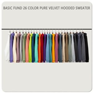 H5371 Hoodies Manufacturer Custom Many Color Unisex Blank Hoodies Fleece Lined Plain Streetwear Men Hoodies - Product Image 3
